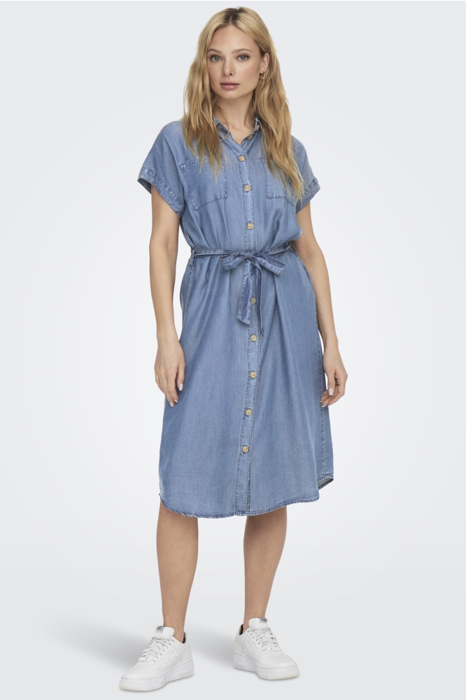 ONLPEMA HANNOVER SS DNM SH DRESS QY 15250429 MEDIUM BLUE DENIM